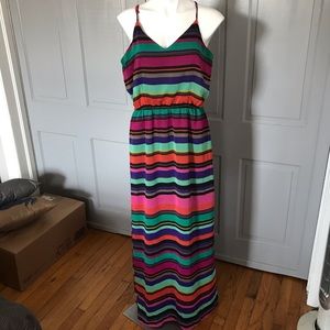J. Crew striped preppy racerback maxi dress